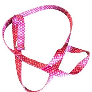 Coastal Brand Pink and White Polka Dot Dog Leash S/M 47”
